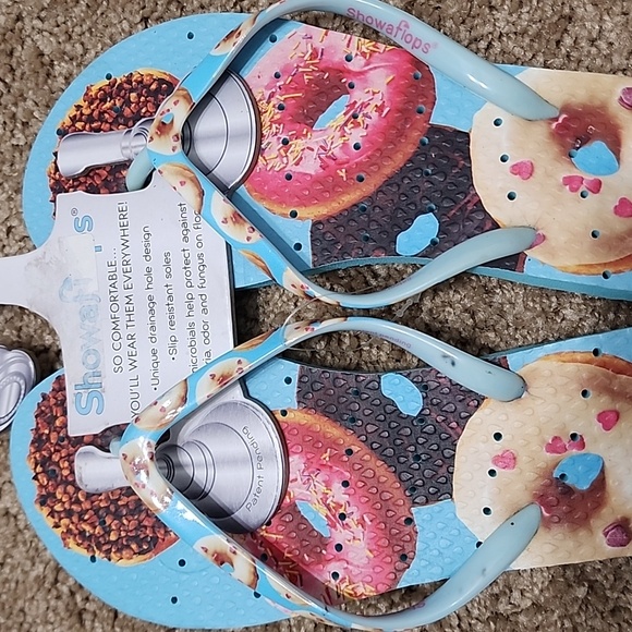WOMEN'S 5/6 Flipflops Showaflops Donut Style Beach/Summer 🍩 - Picture 2 of 8